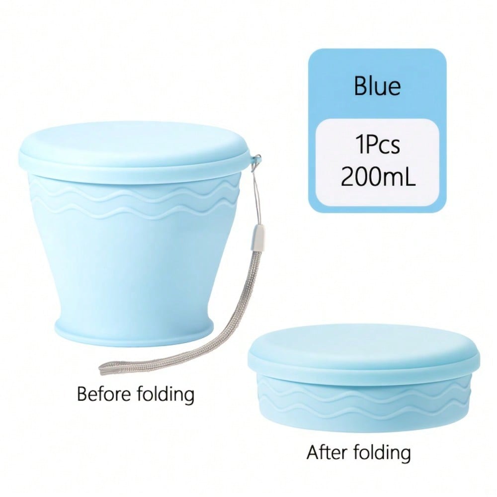 

1pc Compression Cup - Portable Foldable Water Bridge - Outdoor Camping Travel Mug for Tea and Coffee синий