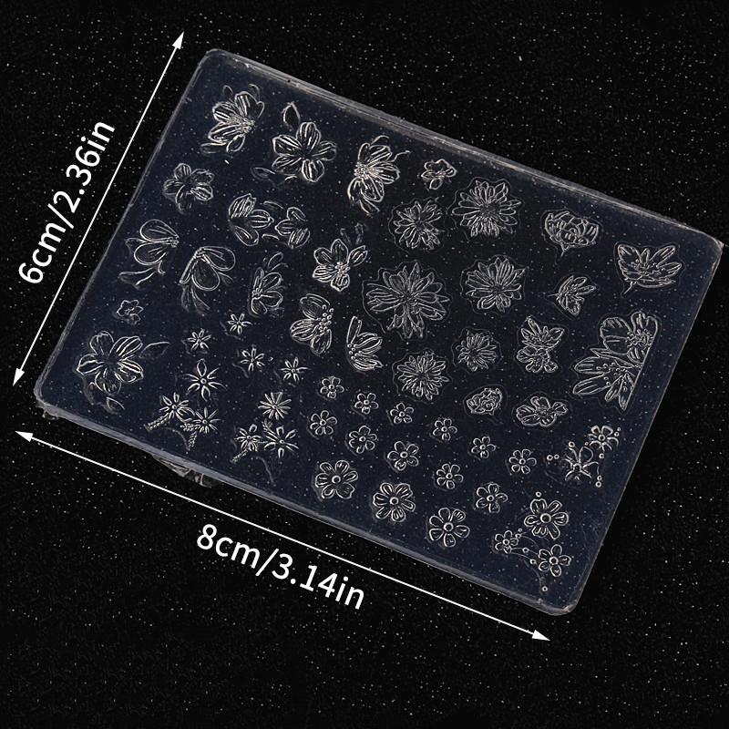 Mucegai Silicon Unghii Relief Fluture Floare Stil Francez Decorațiuni Unghii Unghii Bricolaj Design Placă Ștanțare Consumabile Artă Unghiilor