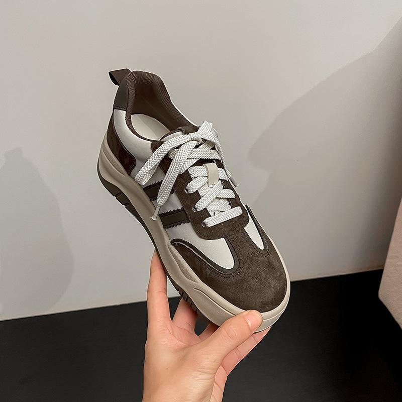 

Ранняя весна Новые невидимые внутренние увеличивающие рост повседневные кроссовки женские ретро-кроссовки Minority 40 коричневый