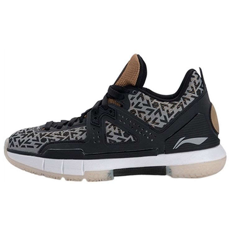 

Мужские кроссовки Li-Ning Way of Wade 5 на день рождения, черные, золотые, ABAM057-3