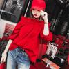 Süße Off Schulter Nettes Hemd Rot Rüschen Tops frauen Frühling Sommer Herbst Große Größe Casual Tops Streetwear
