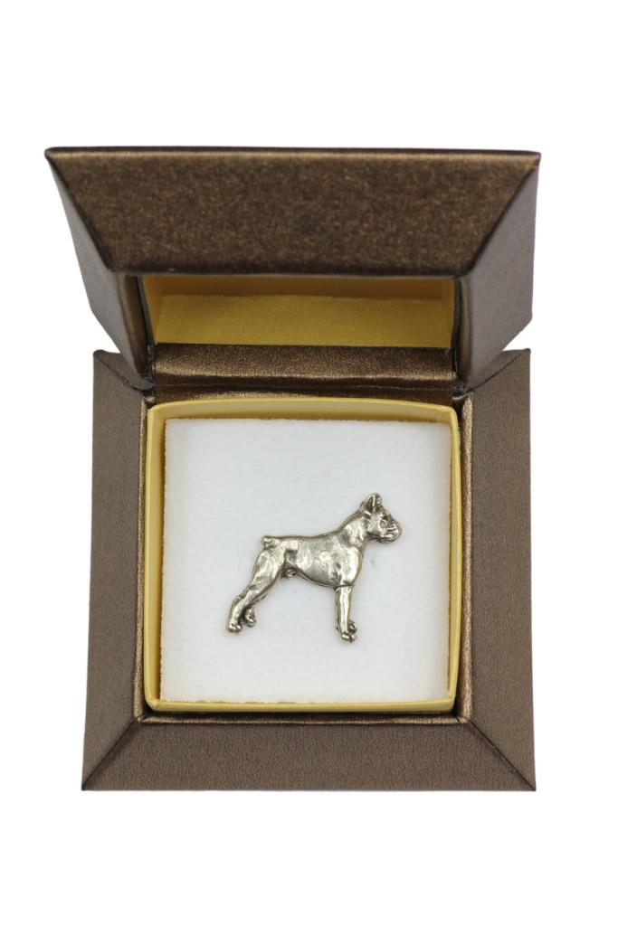 Boxer, German Boxer II - Dog Brooch In a Gift Box, Elegant Pin, Lapel Pin for Art-Dog Brand Jacket