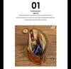 Men's Retro Genuine Leather Waist Key Holder: Large Capacity Cowhide Bucket Bag with Multifunctional Zipper Pouch.
