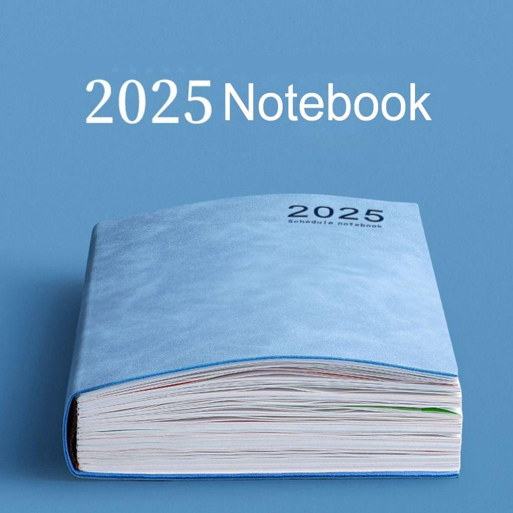 PU 2025 Planner Notebook Thicken Schedule Planner Notepad 2025 A5 Agenda Notebook School Office