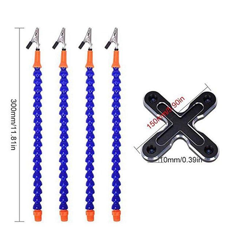 ABUL-2X Diy Soldering Third Hand 4Pc Flexible Arms Welding Helping Stand Repair Holder Tool Soldering Station Aux Arms Tool