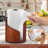 New Paper Towel Holder Wooden Kitchen Spiral Roll Paper Holder Anti-Skid Tissue Vertical Stand Countertop Bathroom Decoration