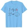 I Am 39+ Middle Finger Tshirt Ladies 40th Birthday Party Tees Aesthetic Streetwear Short Sleeve Tops Women Oversized T-shirt