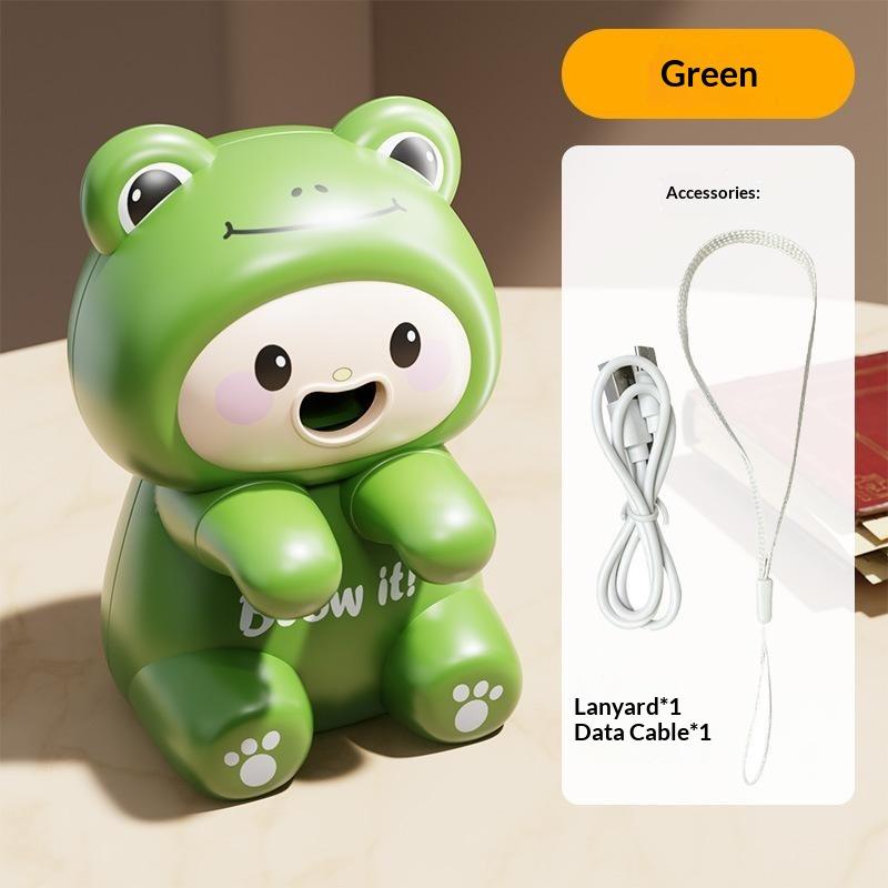 Mini Frog Shaped Beverage Cooling Fan Fast Cooling Portable Small Adorable Fan for Camping Hiking Outdoor Use A1