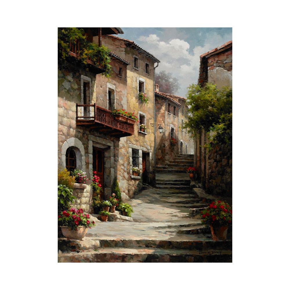 Canvas Painting Classic Europe Natural Idyllic Forest Landscape Picture Vintage Home Wall Art Poster and Prints Wall Art Picture Home Decor
