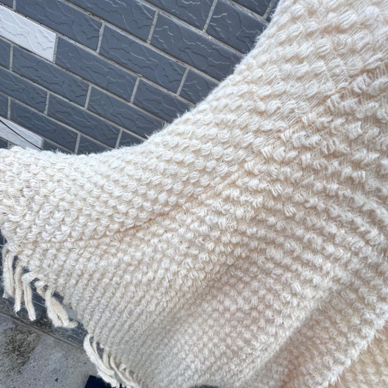 Streamer Style Fringe Knit Shawl: Spring-Autumn Design, Personalized Cape Top, Warm Fringe Outer Layer