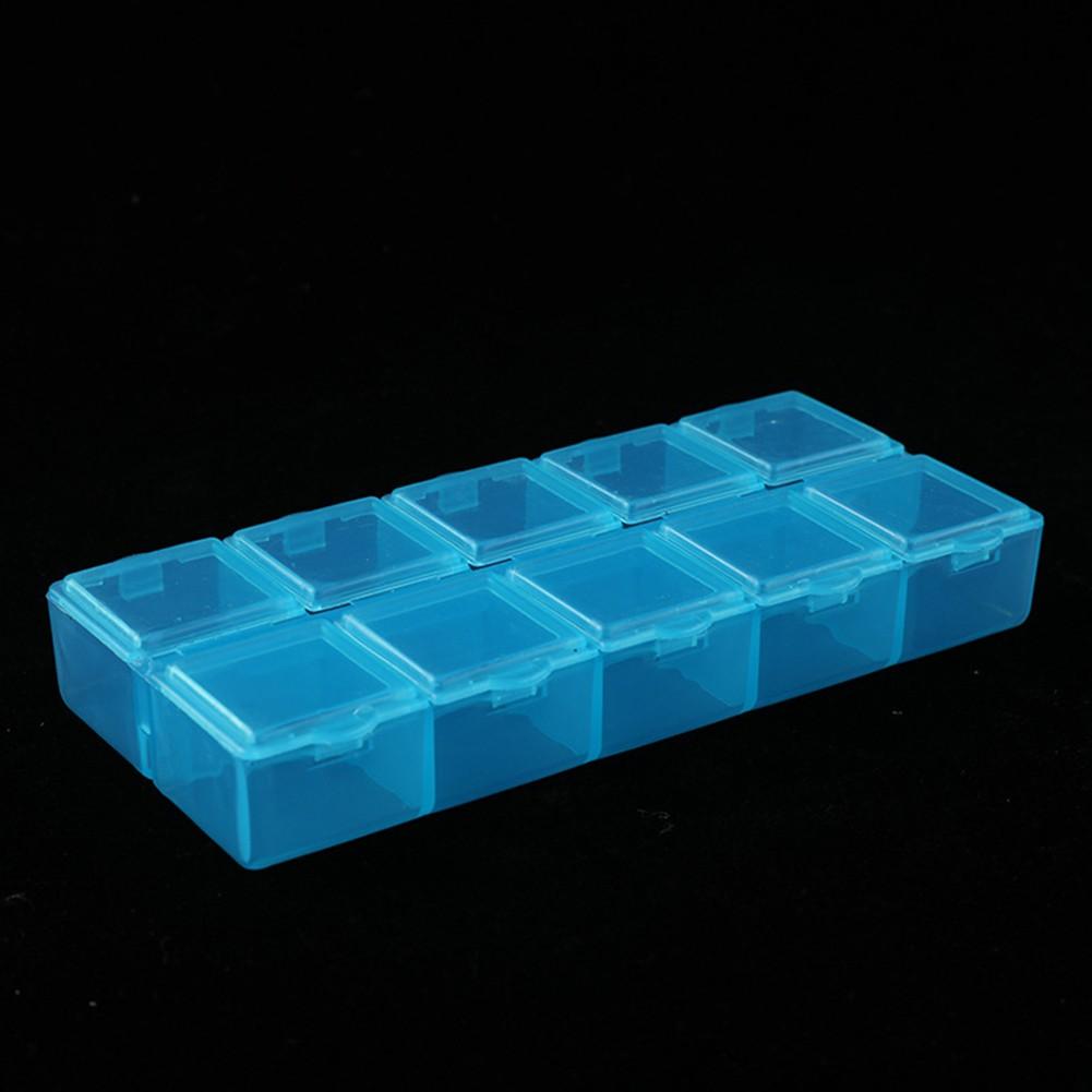 10 Grids Plastic Box Screw Container Storage Organizer for Jewelry Beads