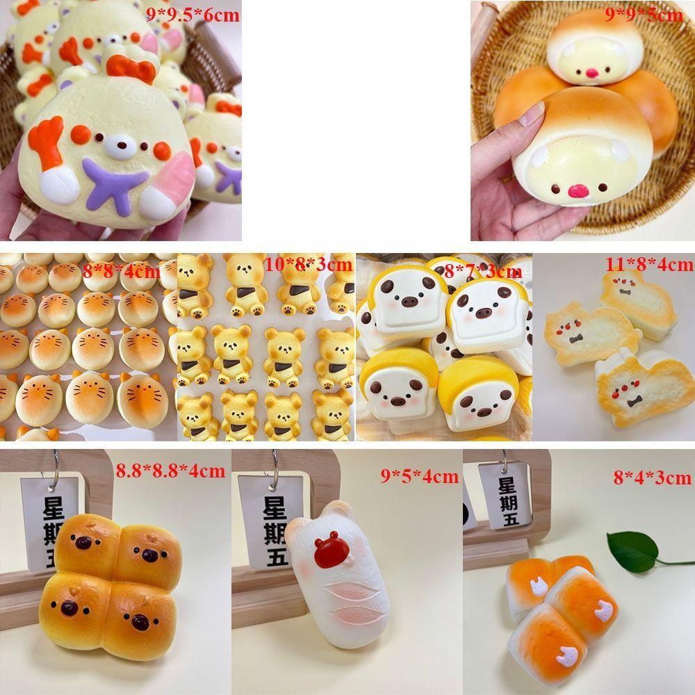 Slow Rebound Simulation Bread Pinch Photo Props Realistic Food Fidget Toy Party Gift