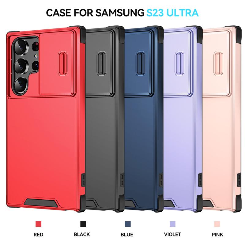 Military Grade Armor Slide Camera Protector Case For Samsung Galaxy S26 S25Edge S24 S23 S22 FE Plus Ultra Anti-Drop Rugged Cover