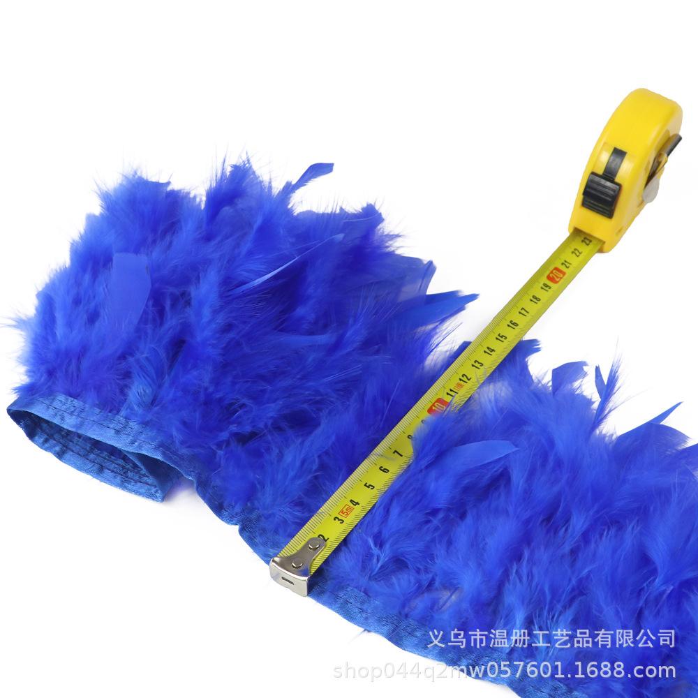 Turkey Feather Cloth Edge Diy Car Doll Decorative Material Fire Lace Dress Skirt 1M/Bag