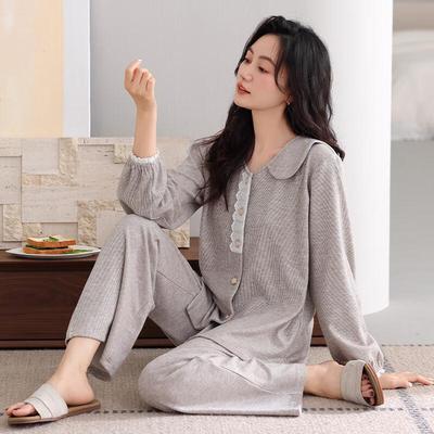 Milin Women's Double-Sided Long-Sleeve Pajamas