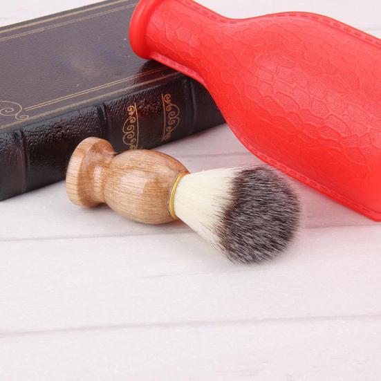 Pánska kefka na čistenie brady na holenie Nylonová rukoväť na ochlpenie tváre Wood Barber Salon