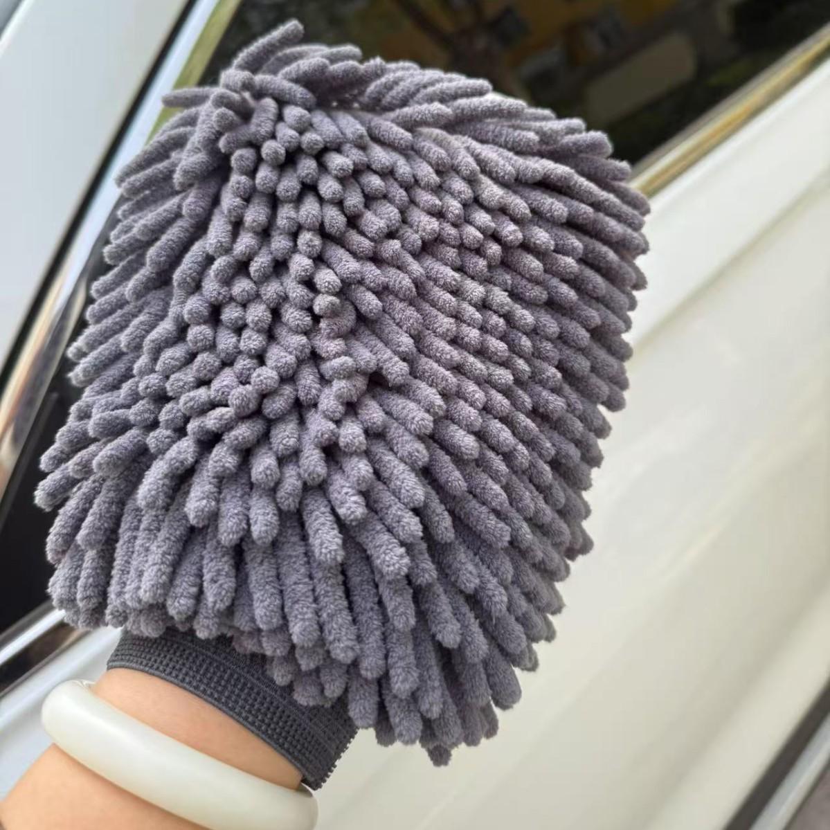 

Thickened Double Sided Car Supplies Cleaning Tools Auto Acessories Car Detailing Car Wash Gloves Chenille Glove Plush Rags