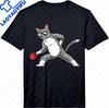 Table Tennis Black Cat Pingpong Black Outfit Cat Ping Pong Tshirt Streetwear Clothing Kawayi Y2k Unisexs Clothing Camiseta Hombre