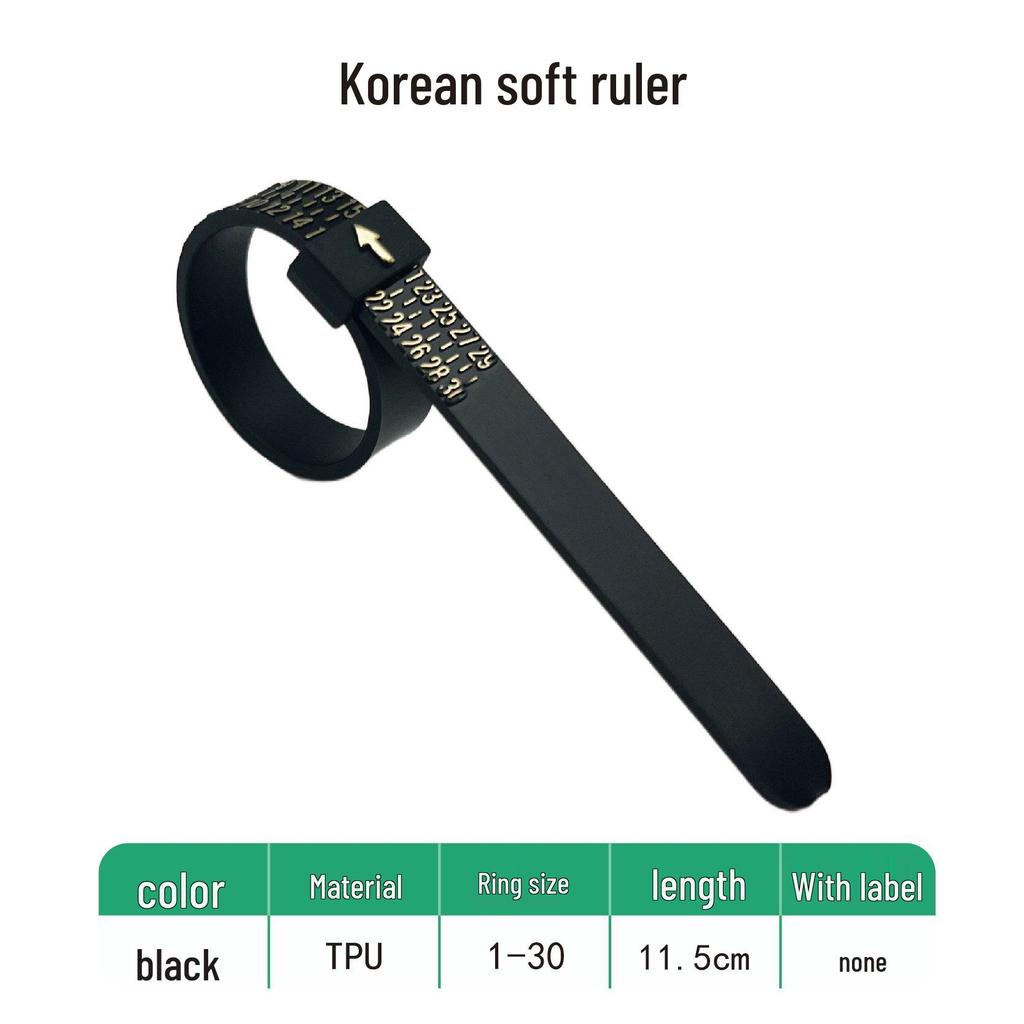 Adjustable US/UK Ring Size Measuring Tool: PU Ring Sizer & Ruler Tape