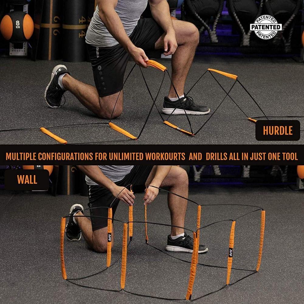 Instant Set-up Soccer Speed Ladder Orange Footwork Training Jump Ladder Agile Ladder  Adults