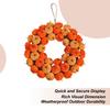 Autumn Pumpkin Wreath Fall Simulated Pumpkin Wreath Artificial Wreath Wall Window Party Decoration for Halloween Christmas