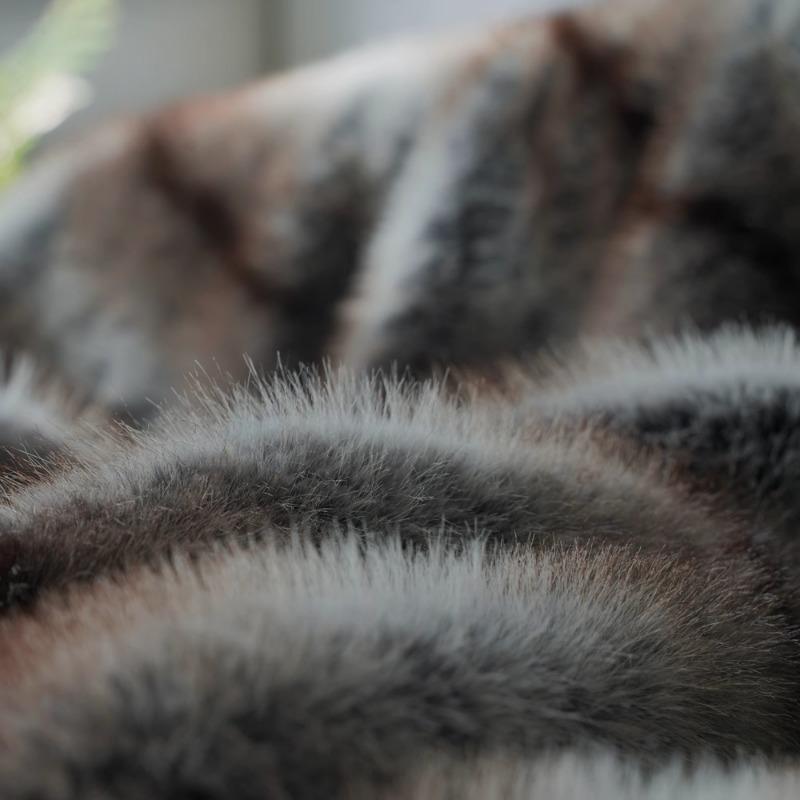 Luxury Faux Fur Blanket High-end Bed Fox Fur Blankets For Beds Plaid on The Sofa Cover Decoration Home Blankets And Throws