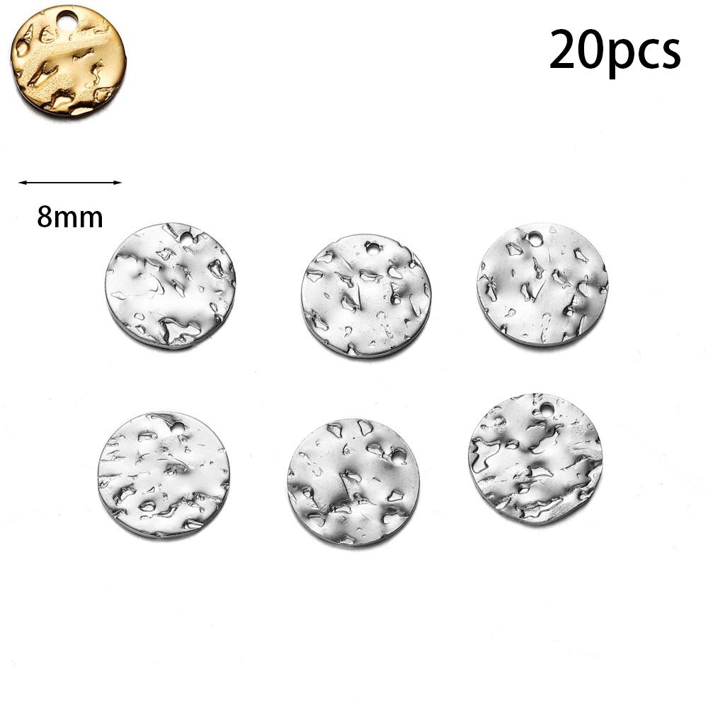 20 teile/los Edelstahl Runde Falten Charms Anhänger Zubehör Für DIY Halskette Armband Schmuck Machen