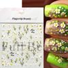 Nail Art Stickers Ins Relief Three-dimensional 5D Summer Oil Painting Small Flower Flower Adhesive Nail Stickers