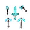 Steve Design Blue Diamond Sword Soft Eva Foam Toys Minecrafte Axe Shovel Sword Boys Lovely Toys For Children Fans Birthday Gifts