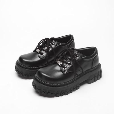 Small Leather Shoes New Thick -Soled Sponge Cake Small Black Shoes Women 'S Japanese Style Big Leather Shoes College British Style