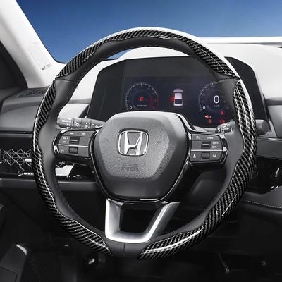 Suitable for Honda Carbon Fiber Texture Steering Wheel Cover with Segmented Quick-Release Design, Durable, for Cr-V Civic Hr-V Zr-V