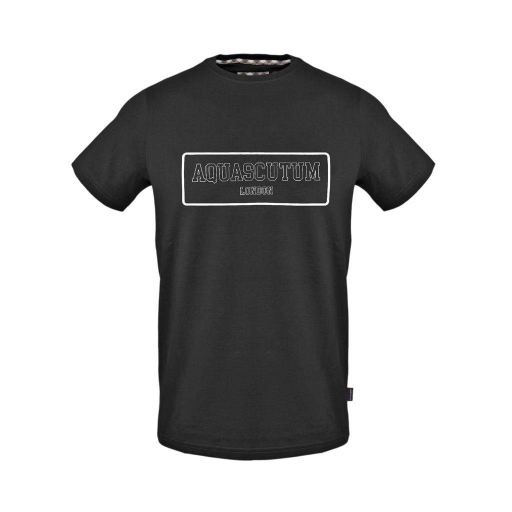 Aquascutum Mens Lettering Crew Neck T-Shirt