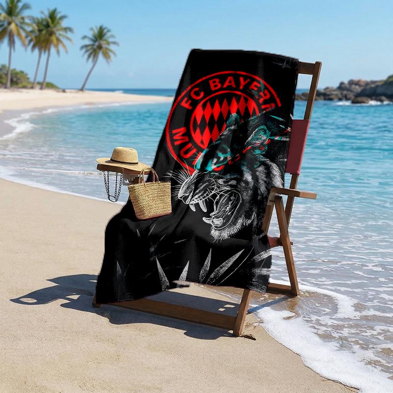 Bayern Football Fashion Beach Towel: Ideal for Summer Adventures Soft, absorbent and quick drying suitable for swimming and bathing