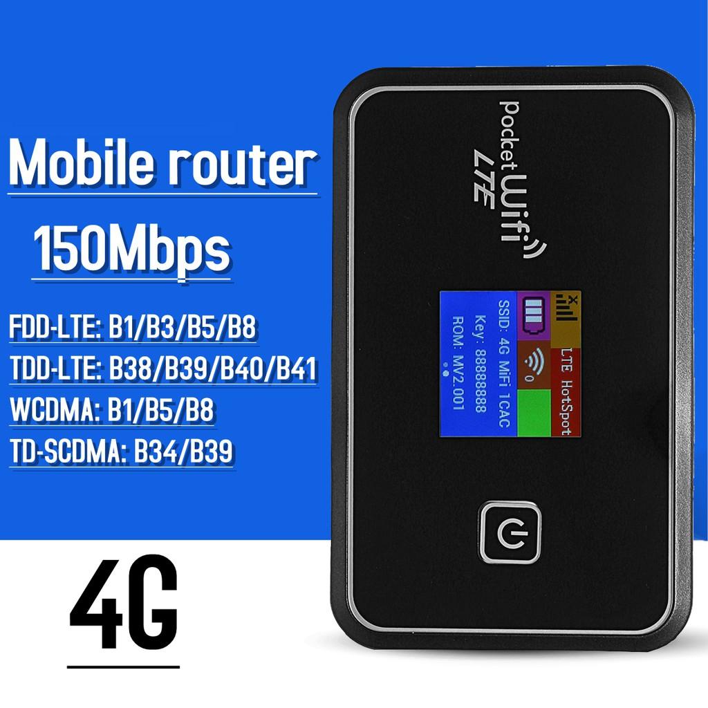 Router WiFi Mobil 4G LTE FDD/TD 150Mbps Mobile MIFI Portabil Wireless de Buzunar Hotspot Router Bandă Largă Ecran LCD