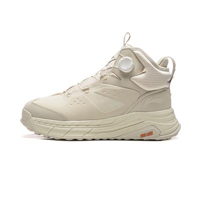 Li Ning Star Path 2 Cushioning Slip Resistant Abrasion Resistant Support Mid Top Casual Shoes Unisex Oyster Gray AGLV283-1