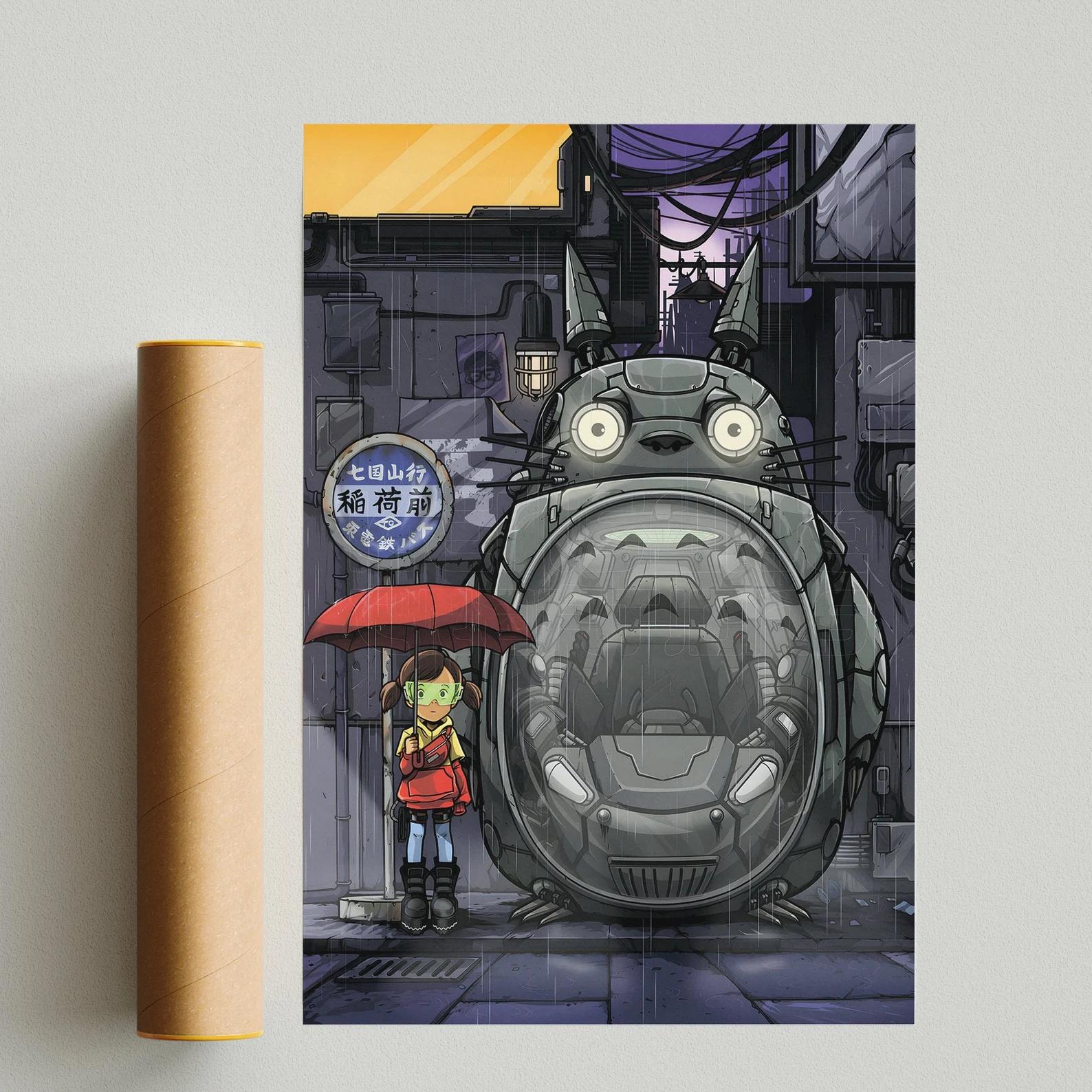 

Поп-аниме-фигурка Хаяо Миядзаки/Patlabor/Тоторо, постер в стиле манга, эстетическое настенное искусство, домашний декор для детей в стиле каваи, винтажный принт на холсте 40x60cm No Frame