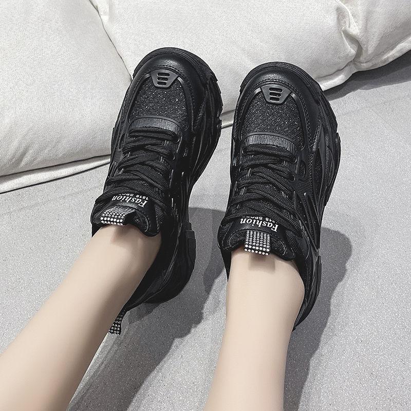 Viral trends daddy shoes ins tide 2025 spring new fashion platform heightening Korean version of sports shoes running shoes