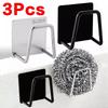 Kitchen Stainless Steel Sink Sponges Holder Self Adhesive Drain Drying Rack Kitchen Wall Hooks Accessories Storage Organizer