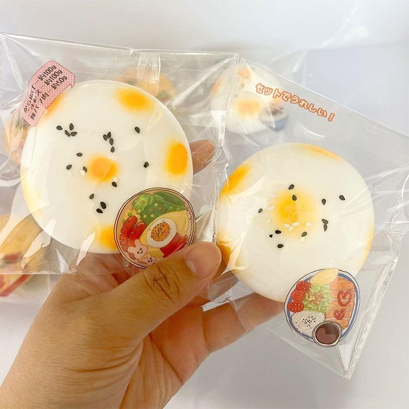 Simulated Food Stress Ball Potato Rice Cake Squishy Fidget Squeeze Toy Soft Elastic for Adult Kids Stress Relief Home Desk Decor