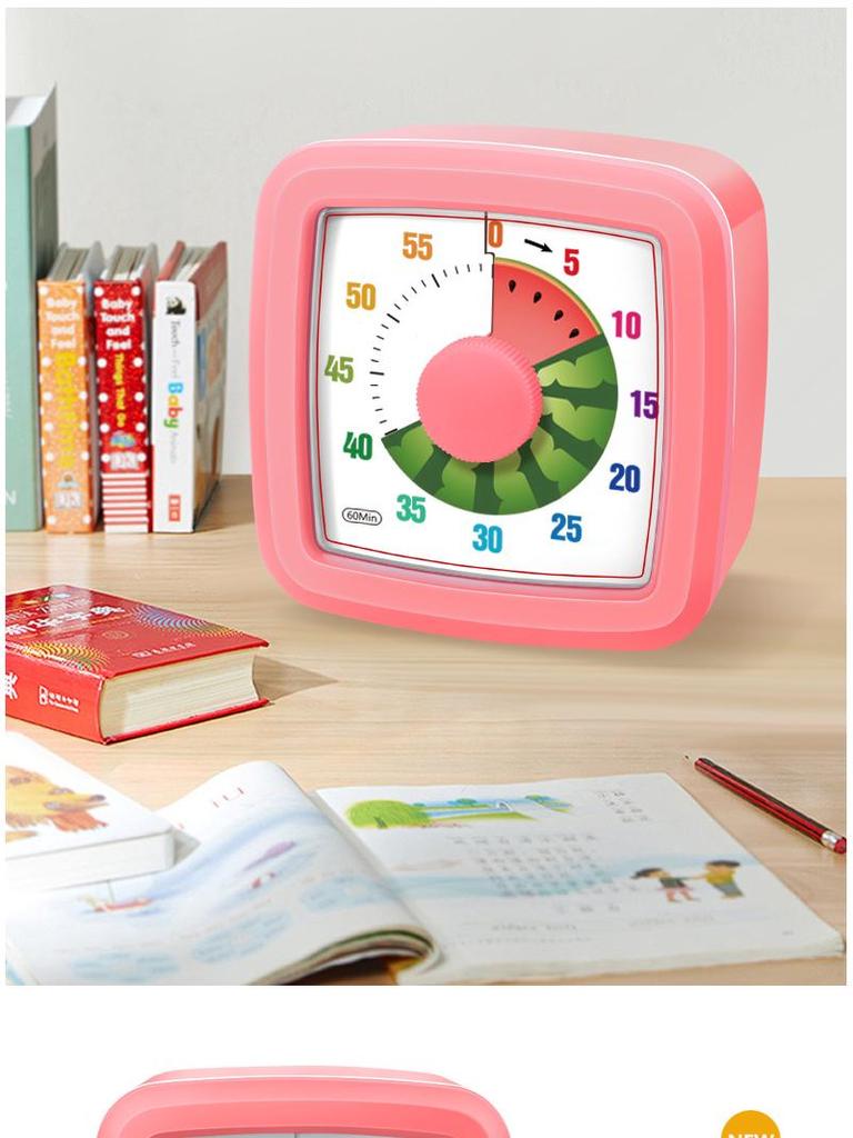 Portable Timer & Alarm Clock for Children's Homework and Time Management