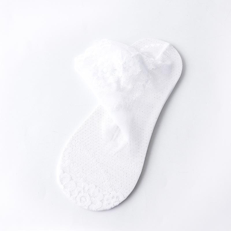 New Women's Non-Slip Invisible Lace Boat Socks - Thin, Hollow, Shallow Bed Sock Design