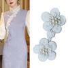 Vintage Flower Pearl Chinese Knot Closure Buttons Traditional Cheongsam Ornament