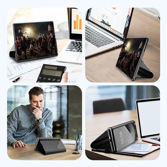 Pouzdro pro Samsung Galaxy Z Fold 8 Ultra, Chytré pouzdro s kompletní ochranou - Černé - 2 tvrzená skla