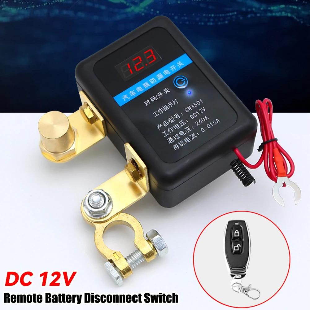 Remote Battery Cut Off Switch DC 12V 260A Automatic Power Shut Off Switch Disconnect Switch for Car SUV for Car Truck SUV