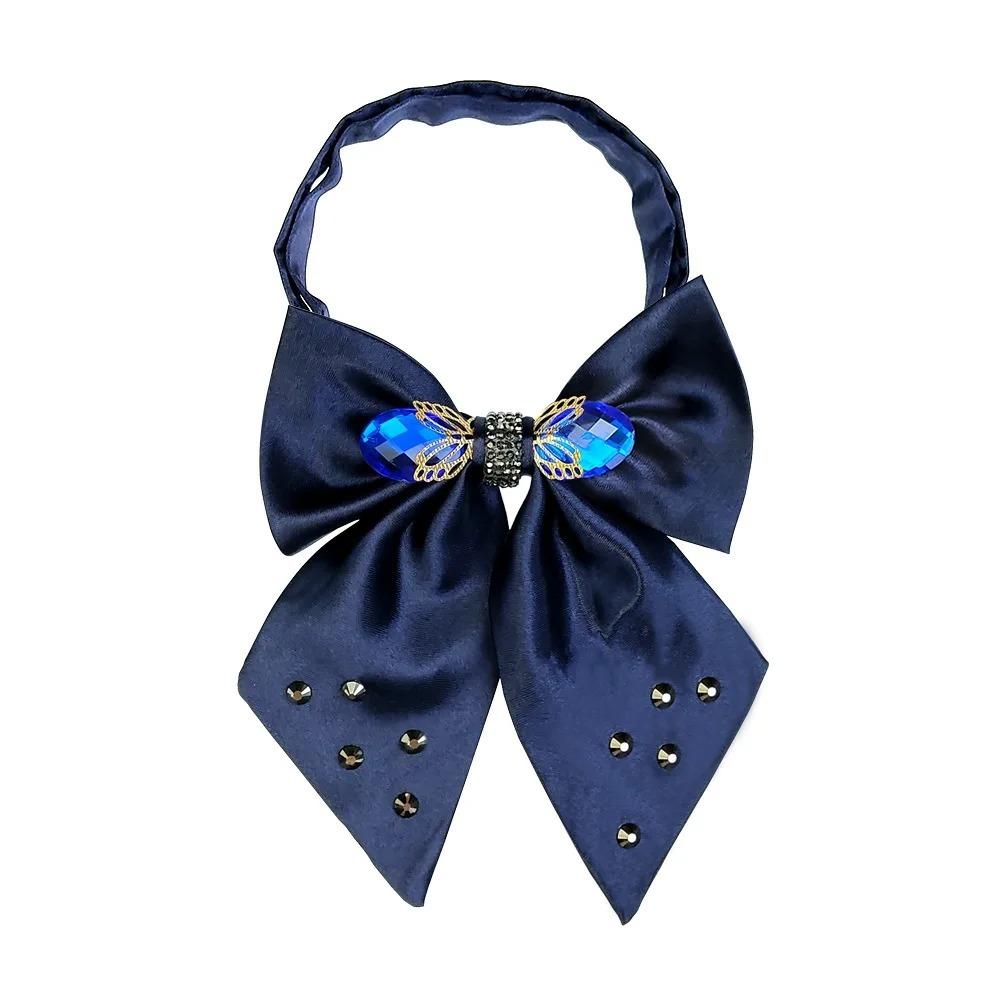 

Crystal Bow Tie Cloth Neck Wear Ties Fashion Bow Collar Flower School синій