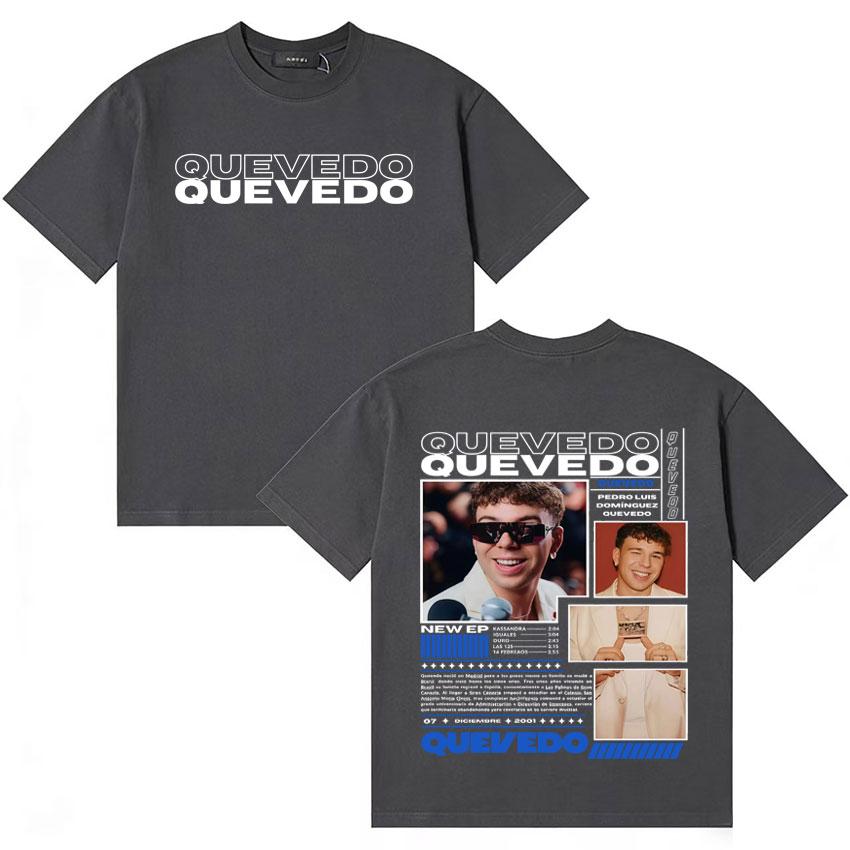 Rapper Quevedo Buenas Noches T Shirts Unisexs Clothing High Quality Tshirt Street Short Sleeve Aesthetic Oversized Y2K Tee Shirts