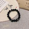 Practical Black Beaded Bracelet Wrist Jewelry Couple String Bracelet for Women Infused with National Style and Graces