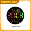 Digital Wall Clock Alarm Calendar LED Display Date Week with Remote Control Night Light