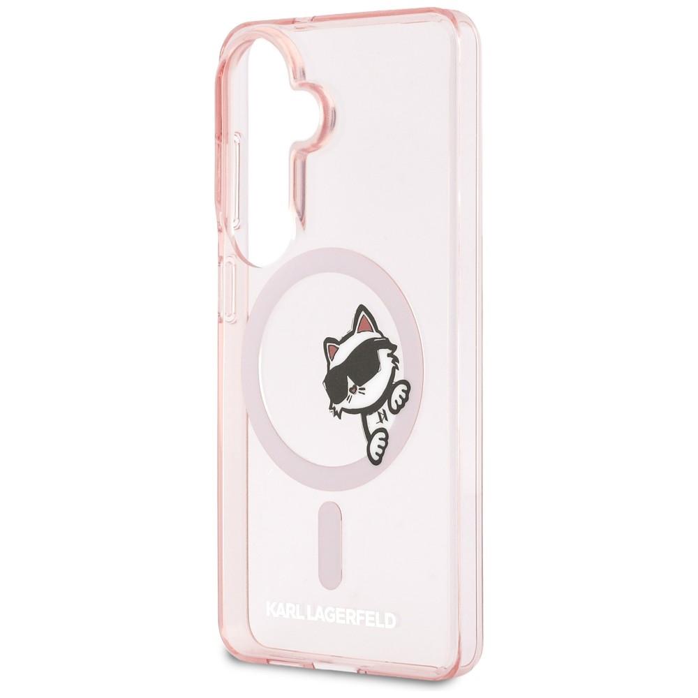 Karl Lagerfeld IML Peekaboo Choupette MagSafe Case for Samsung Galaxy S26 Pink