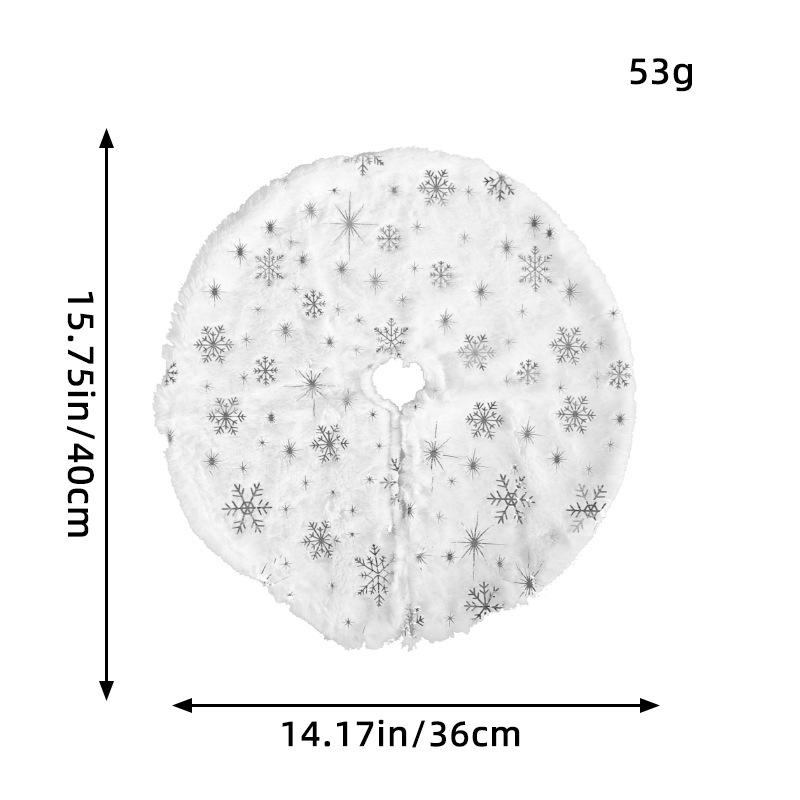 Snow Mini Christmas Tree Skirt Desktop Christmas Tree Base Decoration Cute Star Tree Skirt Ornaments